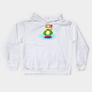 Frog Swimming Snorkel Kids Hoodie